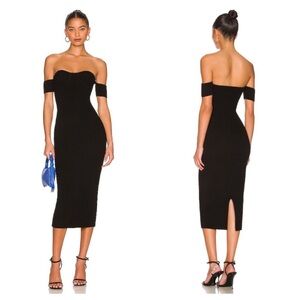 Helmut Lang Black Midi Dress